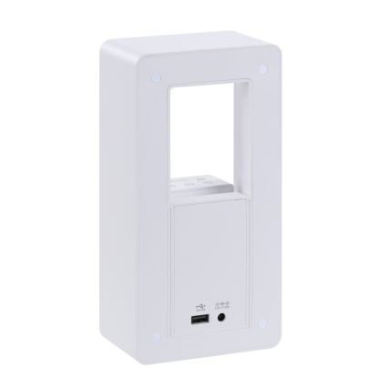 Immax NEO 09113L - Lampada da tavolo LED con sveglia e ricarica CALM LED/3,5W/5V