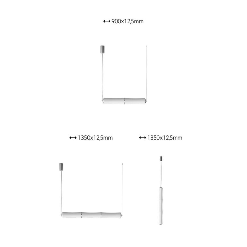Immax NEO - Lampadario LED a sospensione con filo dimmerabile BAMBOOS LED/30W/230V 90 + Telecomando  Tuya