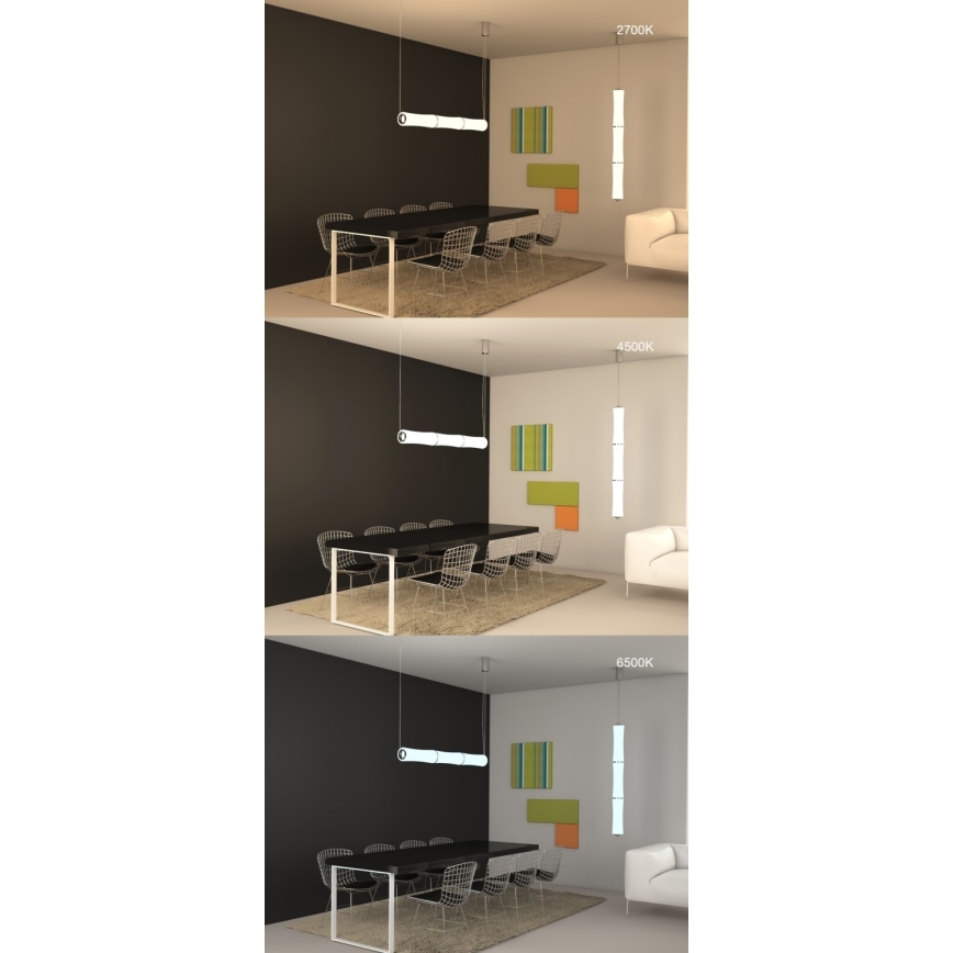 Immax NEO - Lampadario LED a sospensione con filo dimmerabile BAMBOOS LED/45W/230V 135 cm + T Tuya
