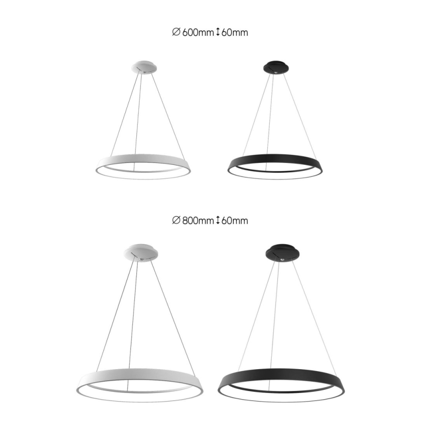 Immax NEO - Lampadario LED a sospensione con filo dimmerabile LIMITADO LED/48W/230V 80 cm + T Tuya