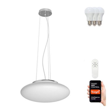 Immax NEO - Lampadario LED RGB a sospensione con filo dimmerabile ELIPTICO 3xE27/8,5W/100-240V + T Tuya