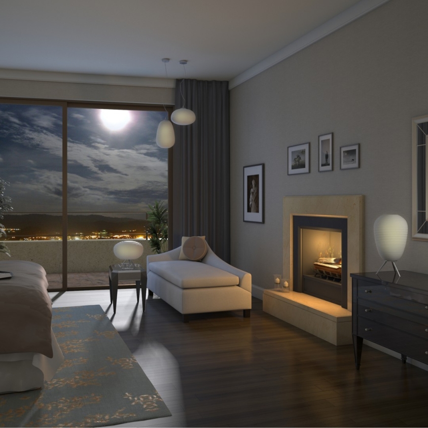 Immax NEO - Lampadario a sospensione con filo LED RGB dimmerabile COCONO 1xE27/8,5W/100-240V