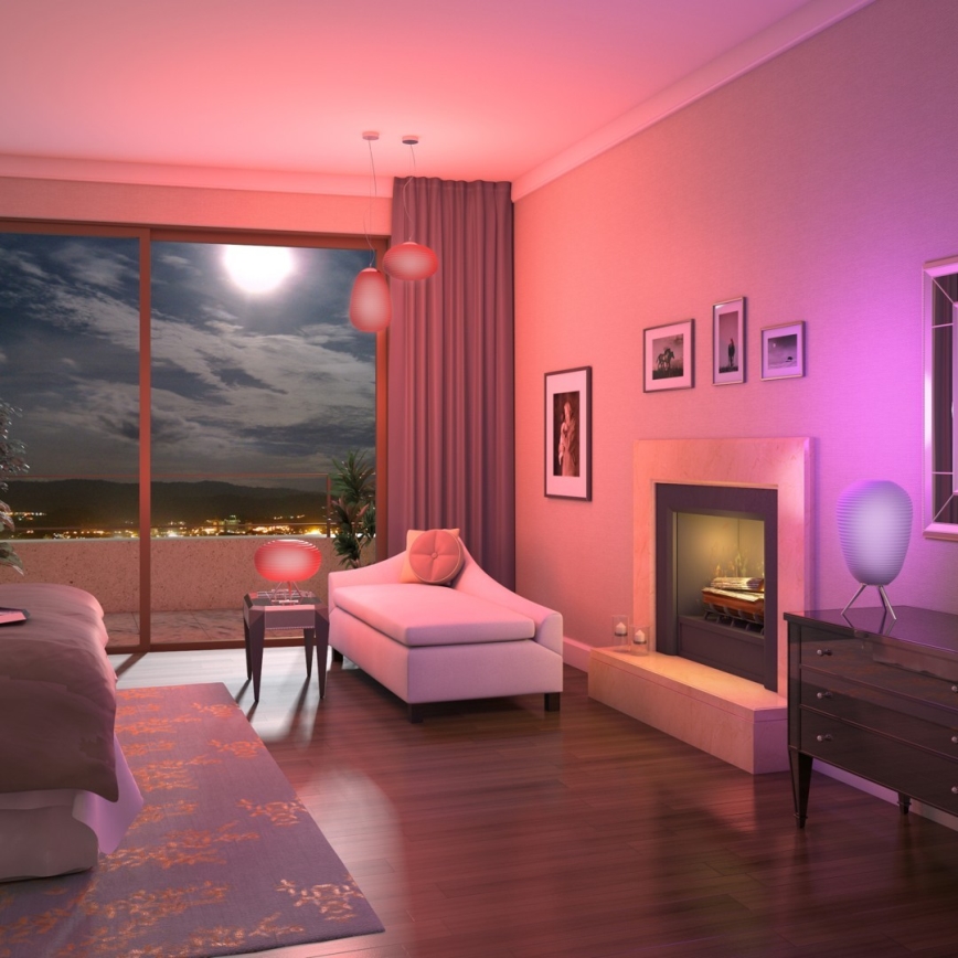 Immax NEO - Lampadario a sospensione con filo LED RGB dimmerabile COCONO 1xE27/8,5W/100-240V
