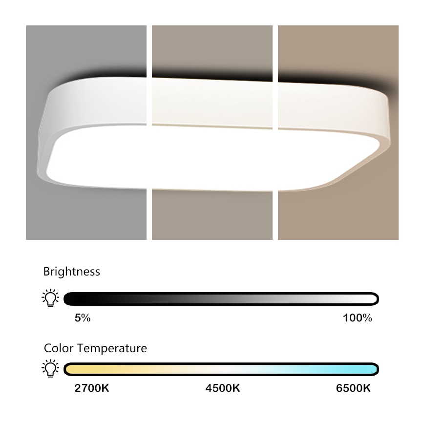 Immax NEO - Plafoniera LED telecomandata RECUADRO LED/67W/230V Tuya