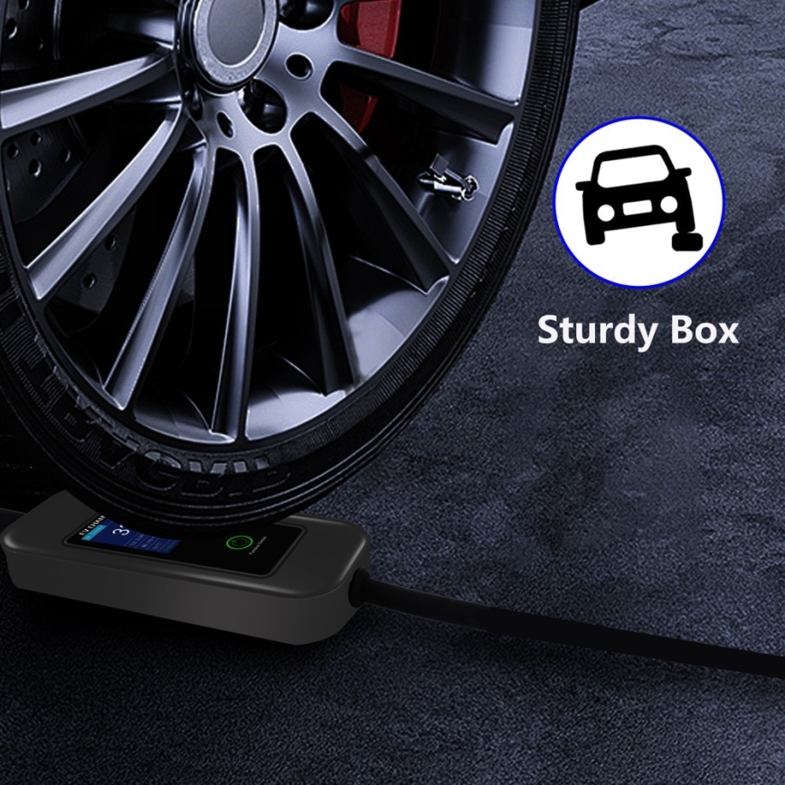 Immax - Stazione di ricarica per auto elettriche da viaggio AC Type 2 32A/380V 22kW + spina 230V 5m Wi-Fi Tuya