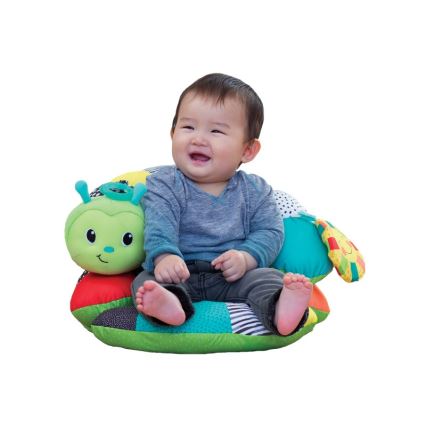 Infantino - Cuscino per l'ora del pancino per bambini 2in1 caterpillar