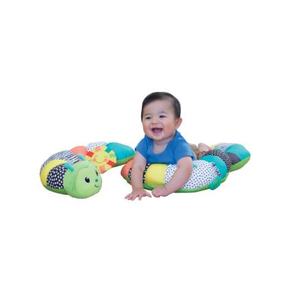 Infantino - Cuscino per l'ora del pancino per bambini 2in1 caterpillar