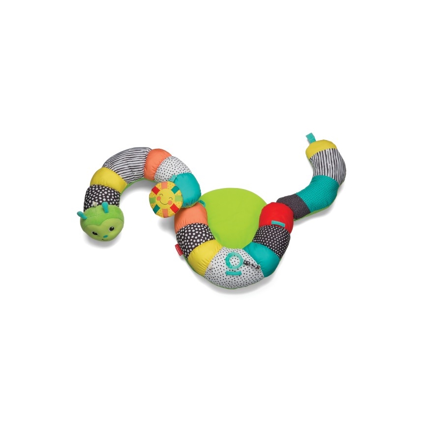 Infantino - Cuscino per l'ora del pancino per bambini 2in1 caterpillar