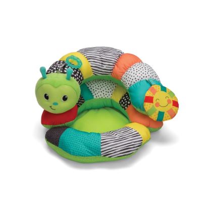 Infantino - Cuscino per l'ora del pancino per bambini 2in1 caterpillar