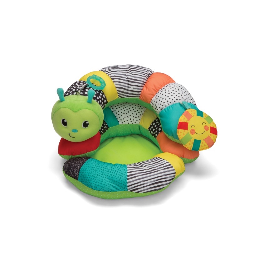 Infantino - Cuscino per l'ora del pancino per bambini 2in1 caterpillar