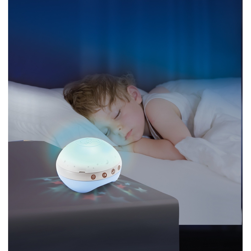 Infantino - Giostrina musicale 3 in 1 per culla con telecomando 3xAAA blu