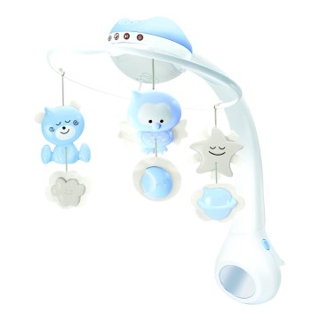 Infantino - Giostrina musicale 3 in 1 per culla con telecomando 3xAAA blu