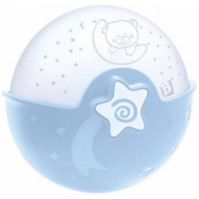 Infantino - Lampada per bambini piccola con proiettore 3xAA blu