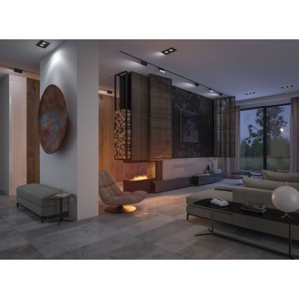 InFire - Caminetto BIO ad angolo 80x50 cm 3kW bifacciale