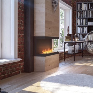 InFire - Caminetto BIO da incasso 100x50 cm 3kW nero