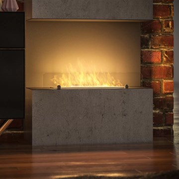 InFire - Caminetto BIO da incasso 80x45 cm 3kW nero