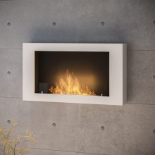 InFire - Caminetto BIO da parete 100x56 cm 3kW bianco