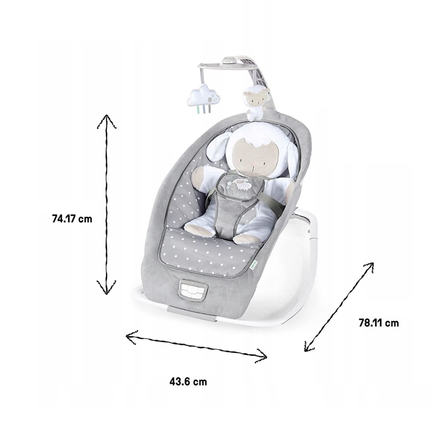 Ingenuity - Altalena per bambini con melodia CUDDLE LAMB