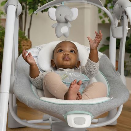 Ingenuity - Altalena vibrante per bambini con melodia 2 in 1 SWELL 4xD + 1xC