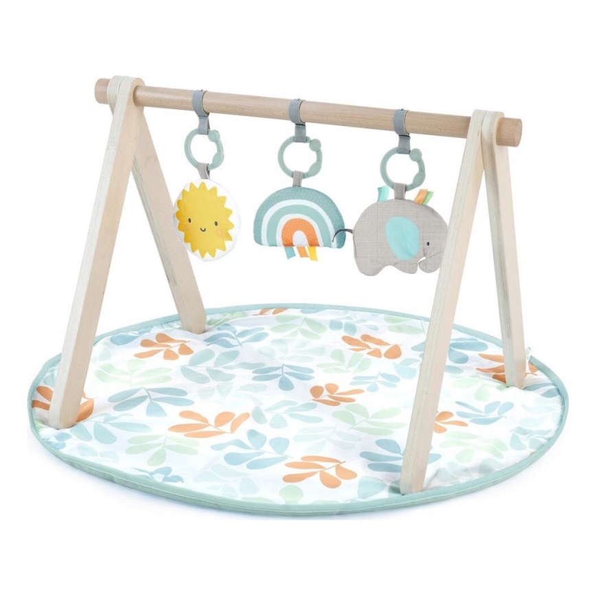 Ingenuity - Coperta per bambini per giocare con trapezio di legno SOLE VALLEY