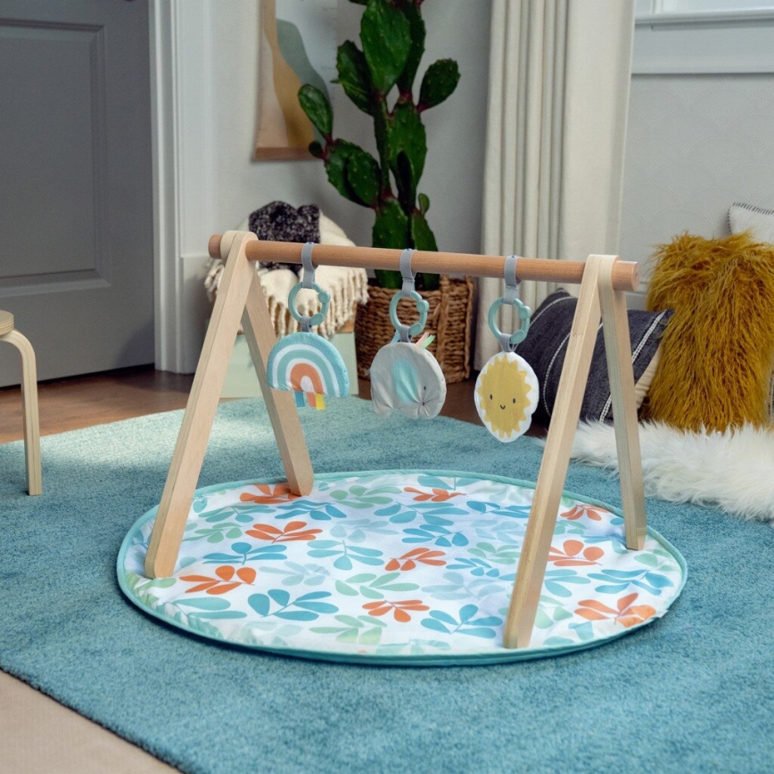 Ingenuity - Coperta per bambini per giocare con trapezio di legno SOLE VALLEY