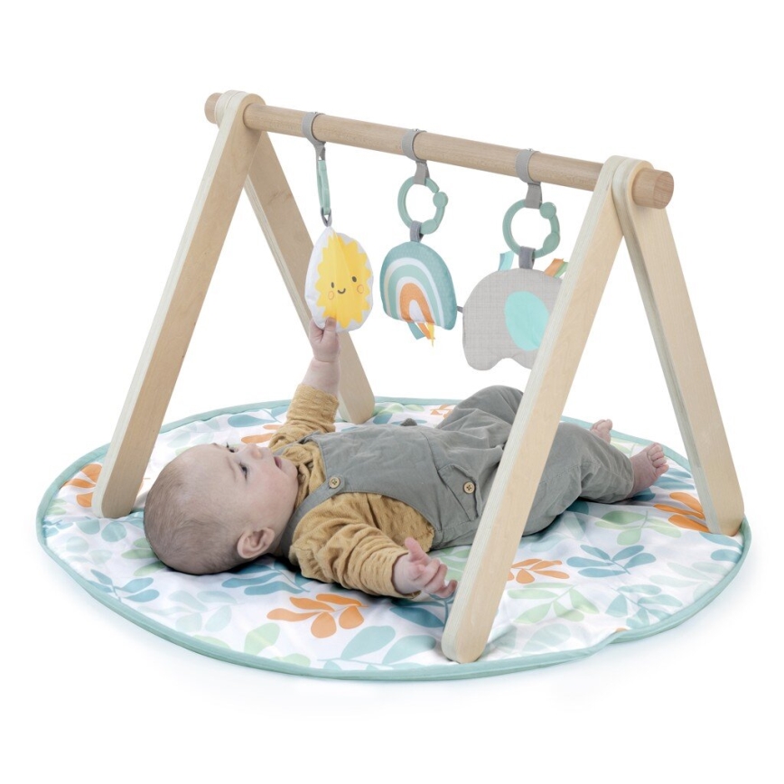Ingenuity - Coperta per bambini per giocare con trapezio di legno SOLE VALLEY