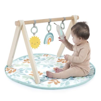 Ingenuity - Coperta per bambini per giocare con trapezio di legno SOLE VALLEY
