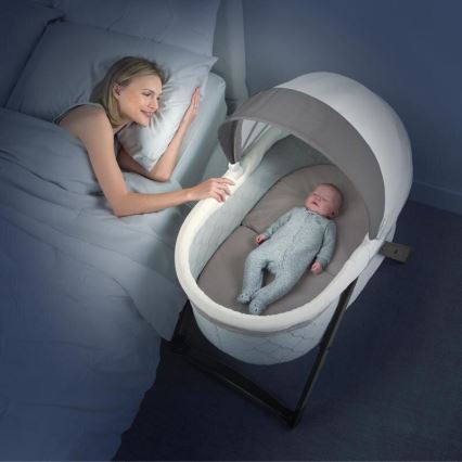 Ingenuity - Culla a dondolo per bambini CARRINGTON grigio/marrone