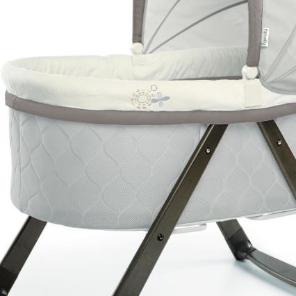 Ingenuity - Culla a dondolo per bambini CARRINGTON grigio/marrone