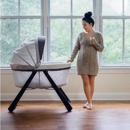 Ingenuity - Culla a dondolo per bambini CARRINGTON grigio/marrone