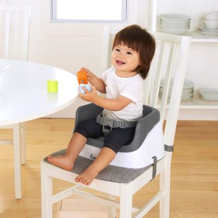 Ingenuity - Cuscino per sedia da pranzo 2in1 SMARTCLEAN TODDLER grigio