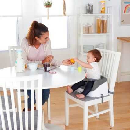 Ingenuity - Cuscino per sedia da pranzo 2in1 SMARTCLEAN TODDLER grigio