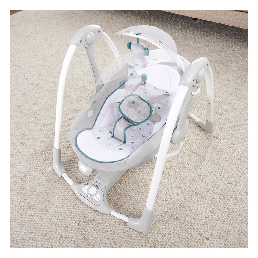Ingenuity - Dondolo vibrante per bambini con melodia 2in1 NASH 4xLR20