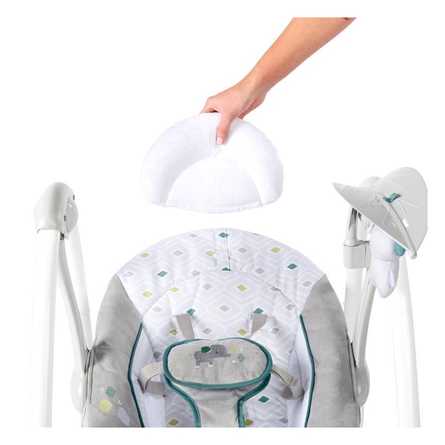 Ingenuity - Dondolo vibrante per bambini con melodia 2in1 NASH 4xLR20