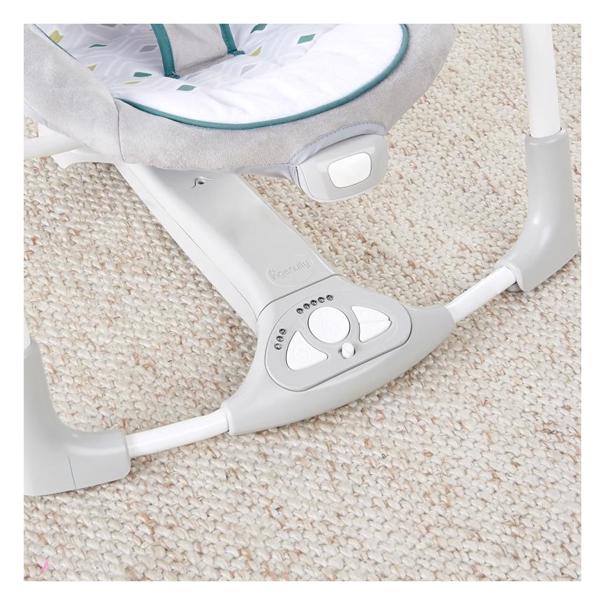 Ingenuity - Dondolo vibrante per bambini con melodia 2in1 NASH 4xLR20