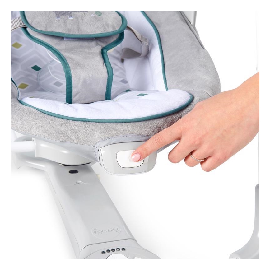 Ingenuity - Dondolo vibrante per bambini con melodia 2in1 NASH 4xLR20