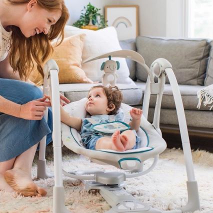 Ingenuity - Dondolo vibrante per bambini con melodia 2in1 NASH 4xLR20