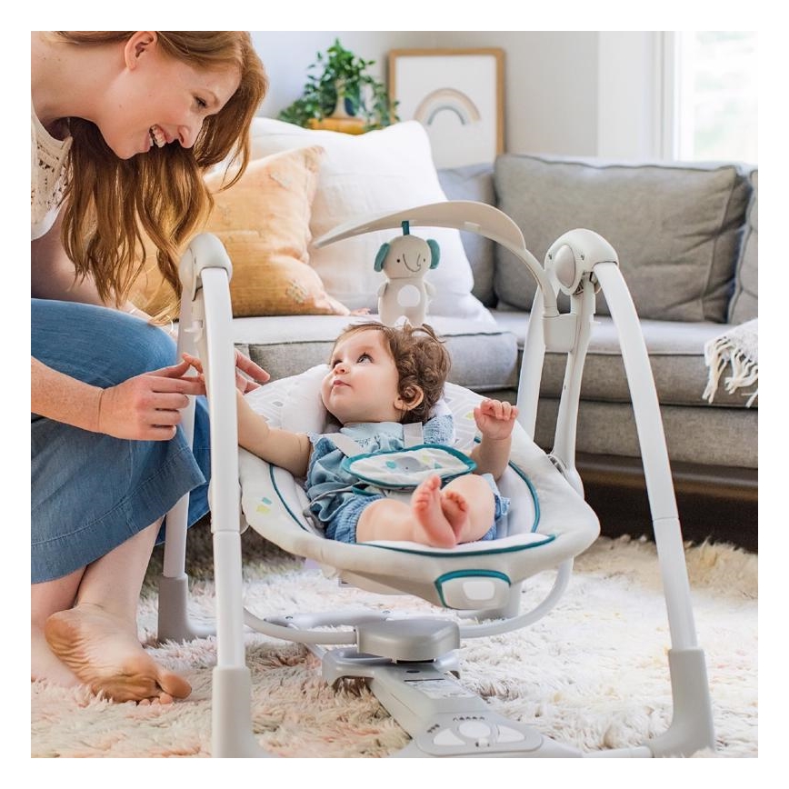 Ingenuity - Dondolo vibrante per bambini con melodia 2in1 NASH 4xLR20