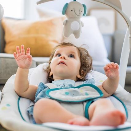 Ingenuity - Dondolo vibrante per bambini con melodia 2in1 NASH 4xLR20