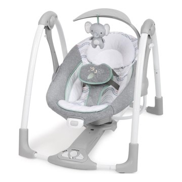 Ingenuity - Dondolo vibrante per bambini con melodia 2in1 SWELL 4xD + 1xC