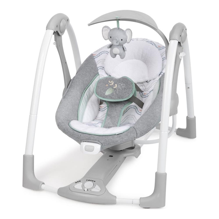 Ingenuity - Dondolo vibrante per bambini con melodia 2in1 SWELL 4xD + 1xC