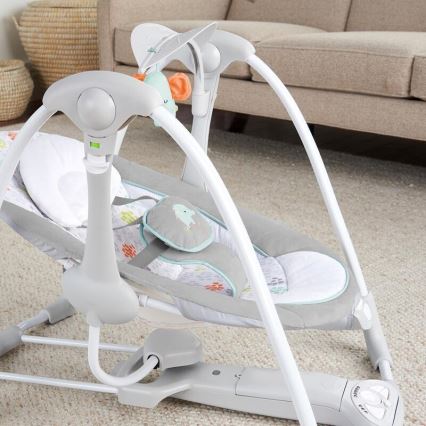 Ingenuity - Dondolo vibrante per bambini con melodia 2in1 WIMBERLY 4xD + 1xC