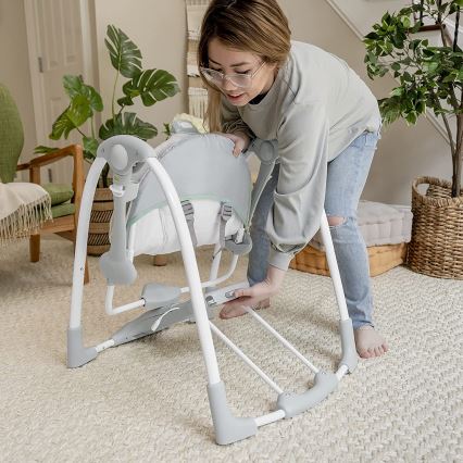 Ingenuity - Dondolo vibrante per bambini con melodia 2in1 WIMBERLY 4xD + 1xC