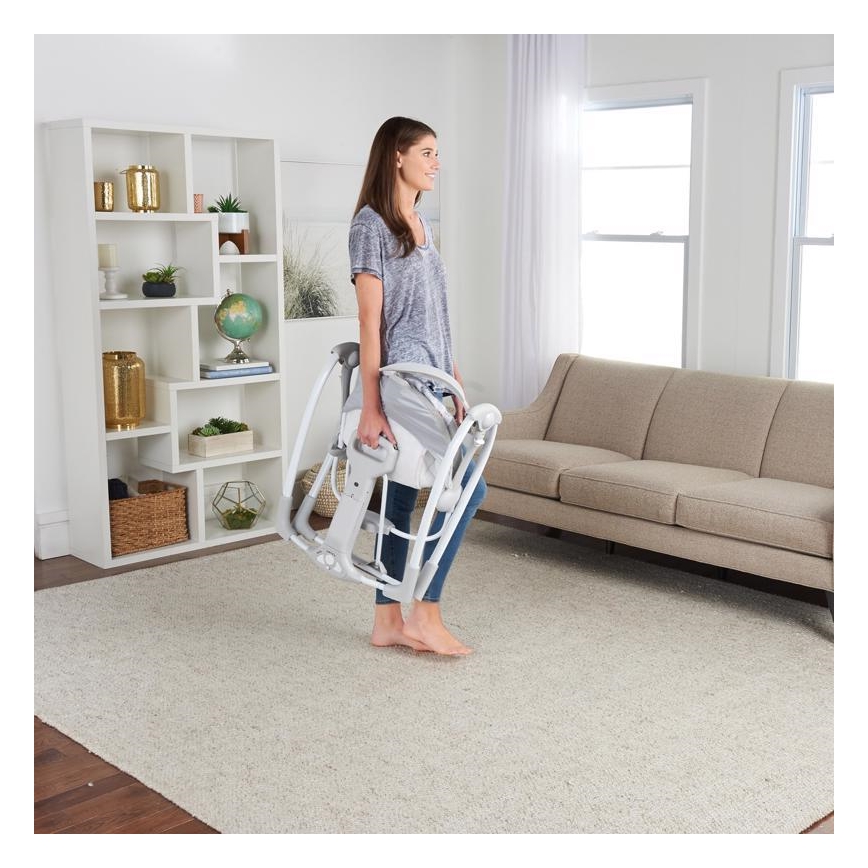 Ingenuity - Dondolo vibrante per bambini con melodia 2in1 WIMBERLY 4xD + 1xC