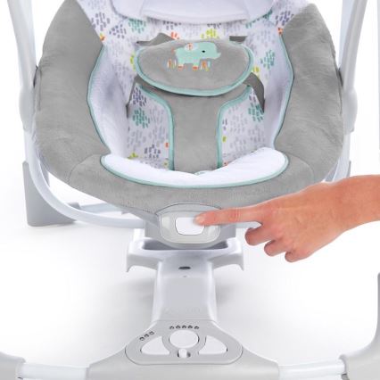 Ingenuity - Dondolo vibrante per bambini con melodia 2in1 WIMBERLY 4xD + 1xC