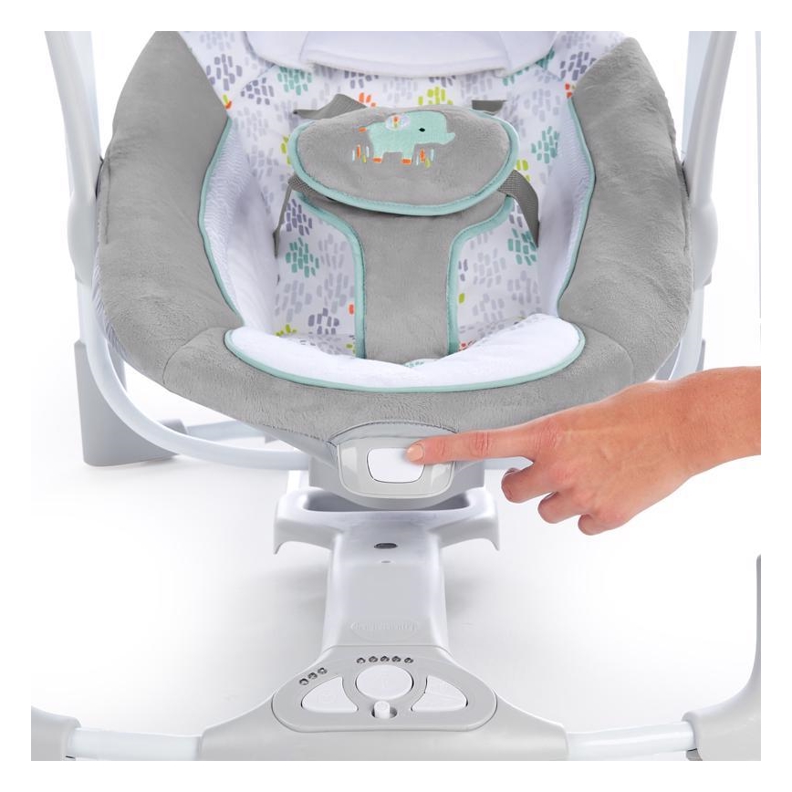 Ingenuity - Dondolo vibrante per bambini con melodia 2in1 WIMBERLY 4xD + 1xC