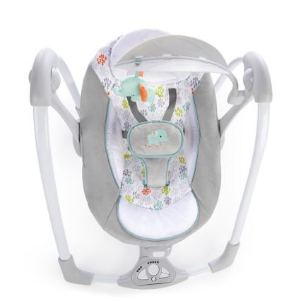 Ingenuity - Dondolo vibrante per bambini con melodia 2in1 WIMBERLY 4xD + 1xC