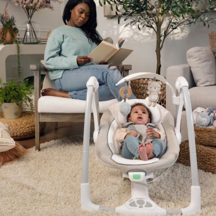 Ingenuity - Dondolo vibrante per bambini con melodia 2in1 WYNN