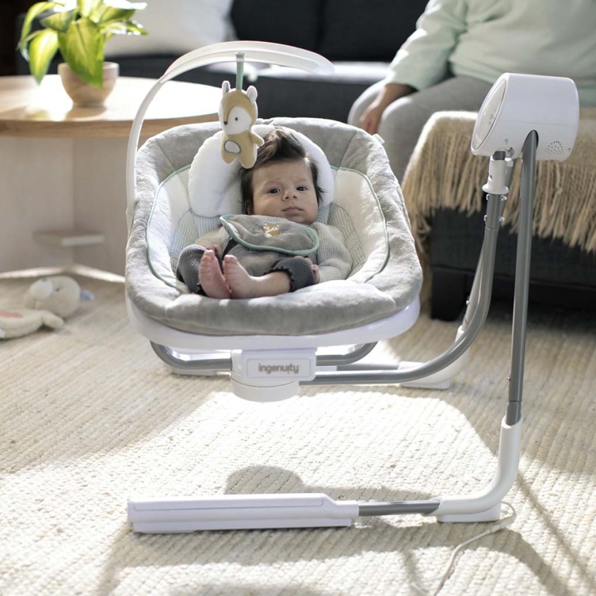 Ingenuity - Dondolo vibrante per bambini con melodia ANYWAY SWAY RAY 4xLR14
