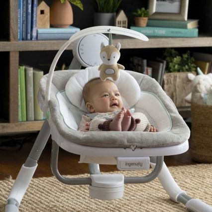 Ingenuity - Dondolo vibrante per bambini con melodia ANYWAY SWAY RAY 4xLR14